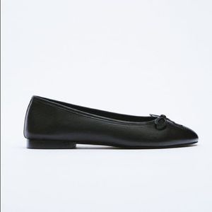 Zara Black Ballet Flats with Bow